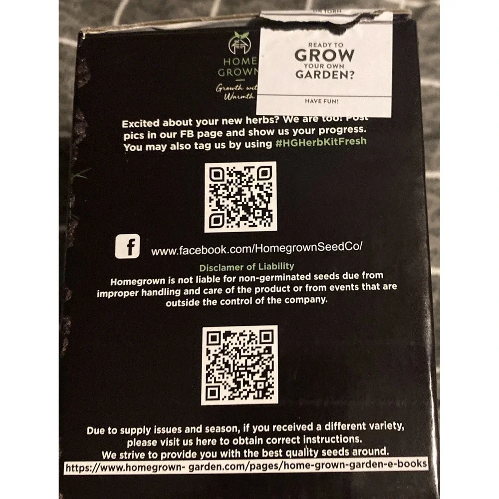 Brand New Indoor Herb Starter Kit Basil Cilantro Chives Mint & Italian Parsley